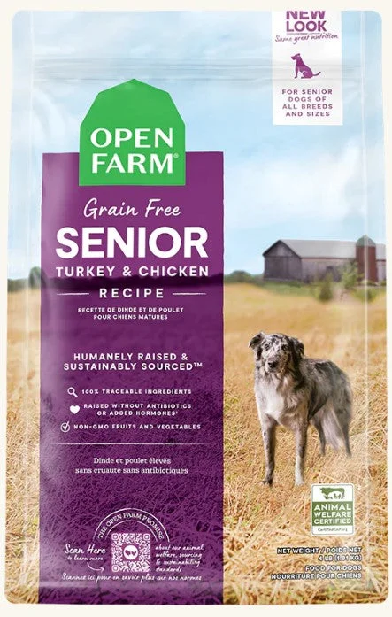 Open Farm Dry Dog Food Grain-Free Senior Turkey & Chicken Recipe