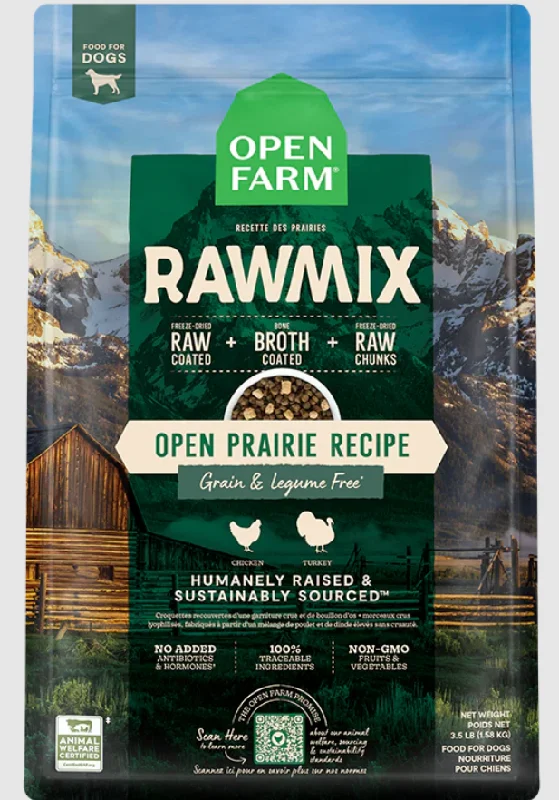 Open Farm Dry Dog Food RawMix Grain-Free Open Prairie Recipe