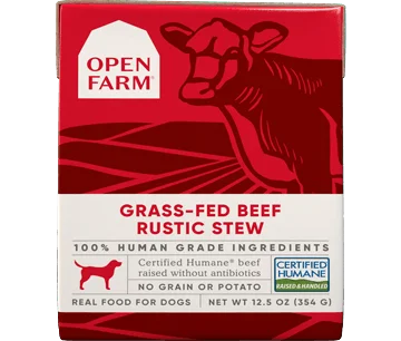 Open Farm Wet Dog Food Rustic Blend Grass-Fed Beef 12.5oz Tetra Single