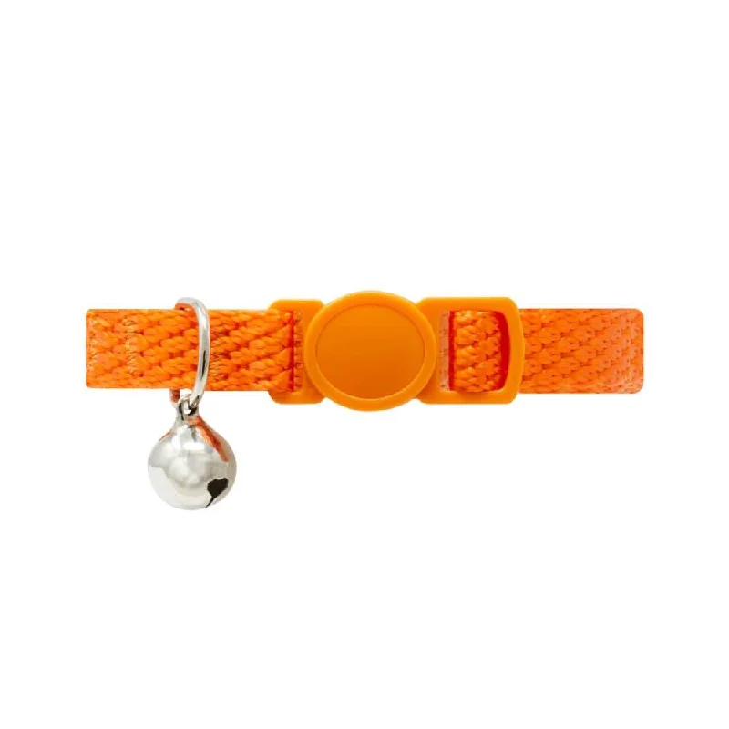 Orange Cat Collar with Safety Release Buckle