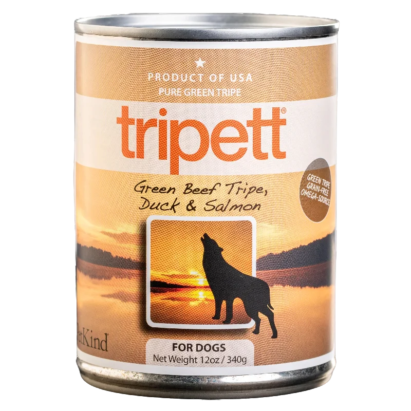 PetKind® Tripett® Wet Dog Food Green Beef Tripe, Duck & Salmon 13oz Can Single