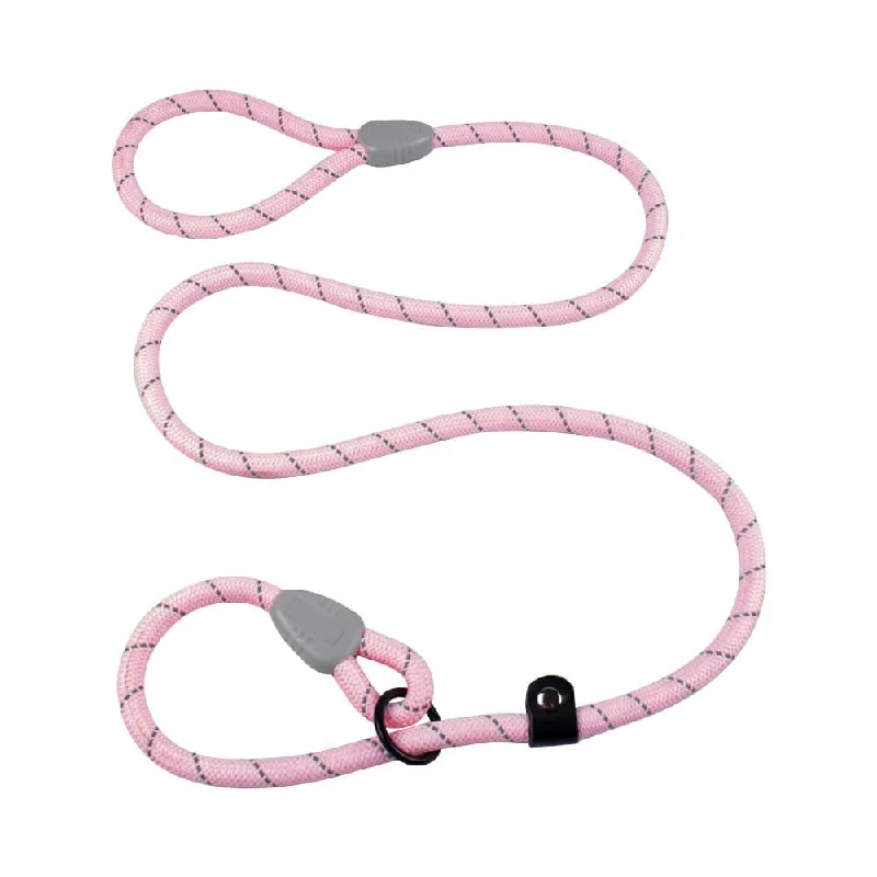 AllPetSolutions Reflective Rope Slip Dog Lead, Pink, 140cm