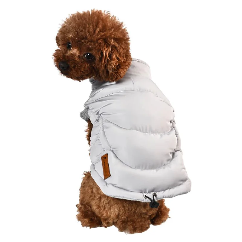 Dog Luxury Showerproof Puffer Jacket in Grey - S / M / L