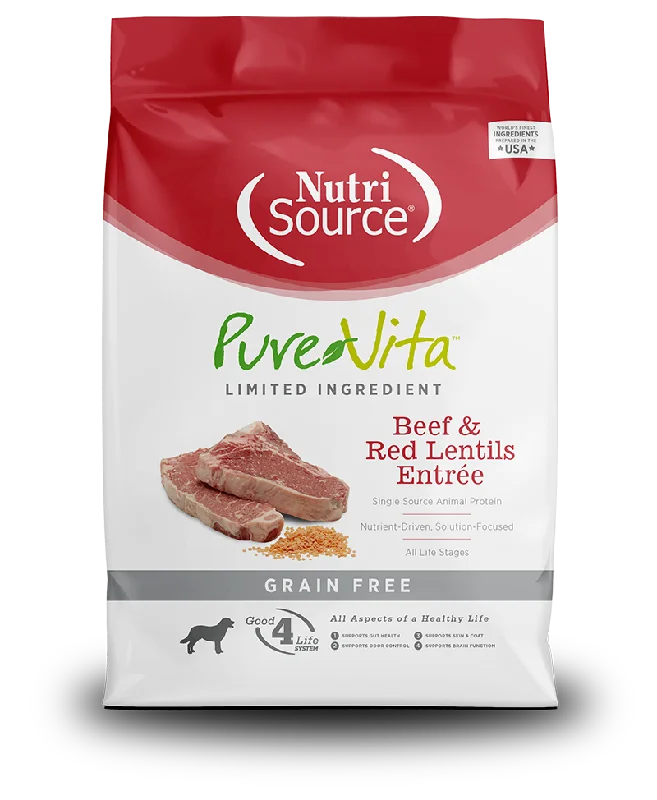 PureVita Dry Dog Food Grain-Free Beef & Red Lentils Entrée