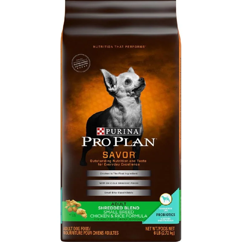 Purina Pro Plan Savor Adult Shredded Blend Small Breed Chicken & Rice Formula Dry Dog Food