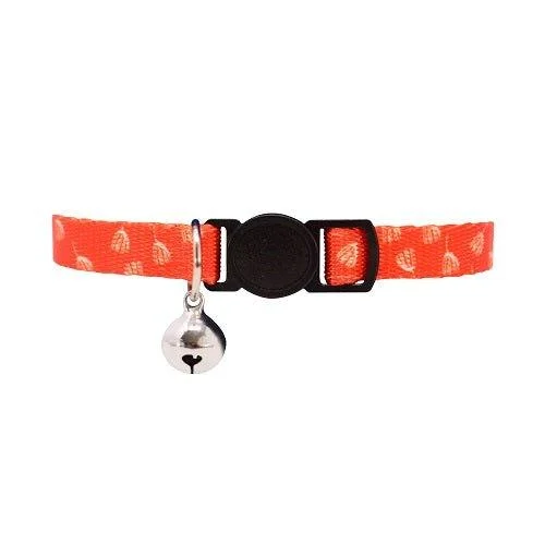 Red Flower Cat Collar with Safety Release Buckle