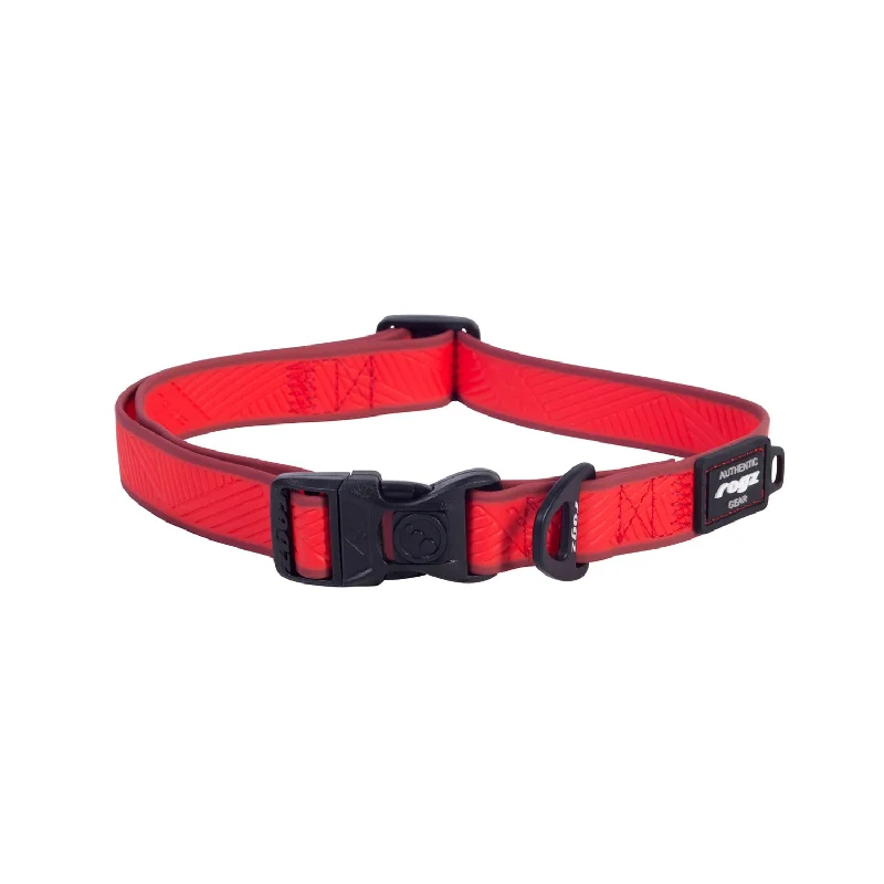 Rogz Classic Amphibian Red Dog Collar Large