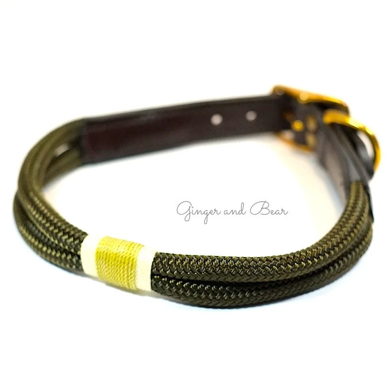 Rugged Hudson Collar: Gold & Olive