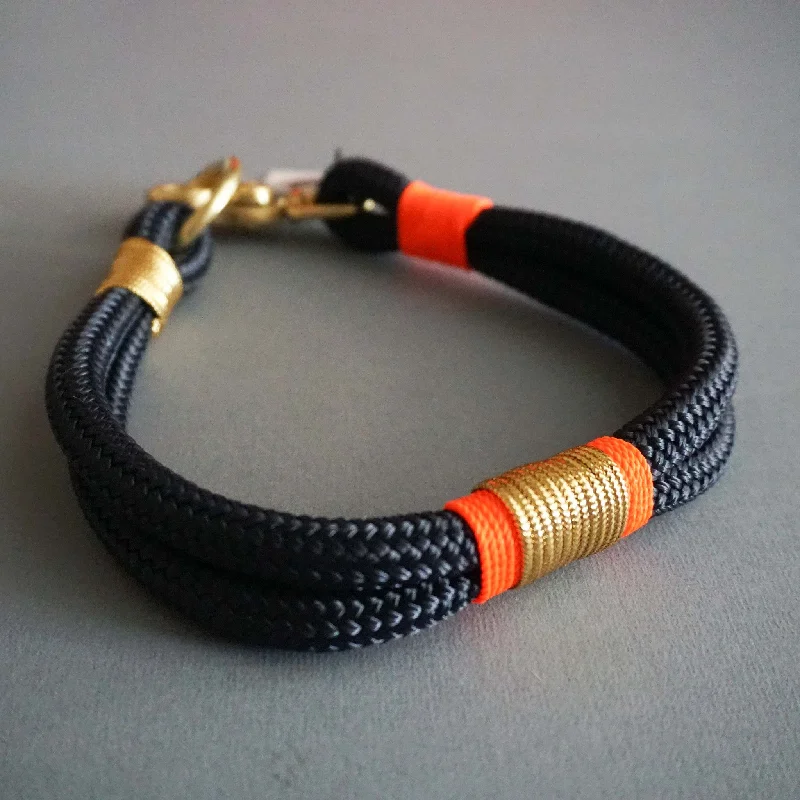 Rugged Hudson Collar: Gold with Fluorescent Citrus