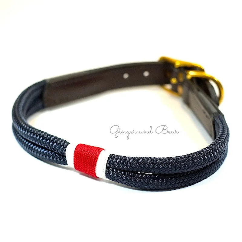 Rugged Hudson Collar: Red&White Navy