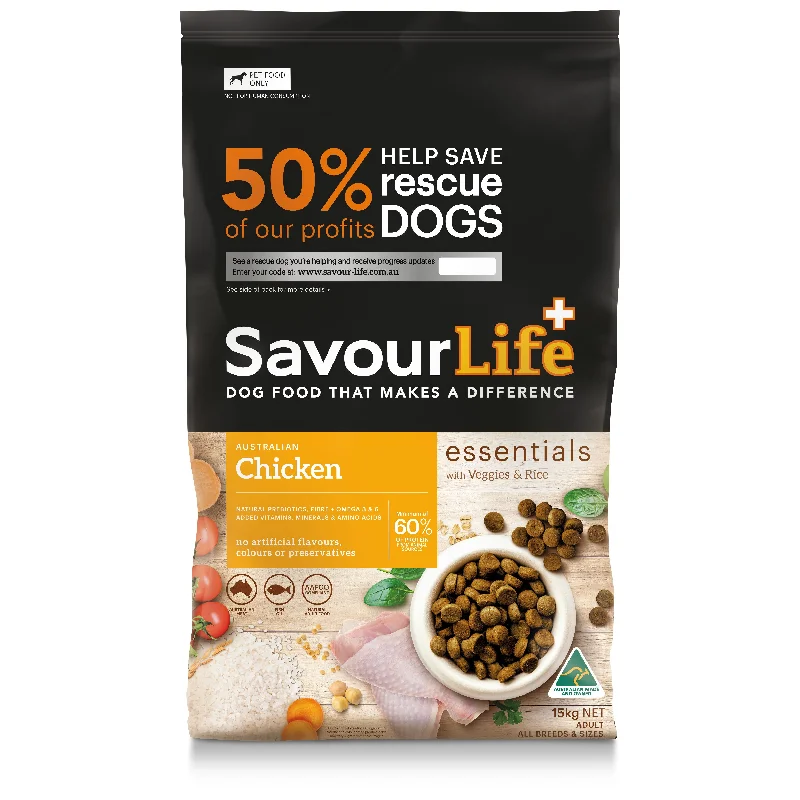 Savourlife Essentials Dry Dog Food Chicken with Veggies & Rice 15kg<3 <3 <3