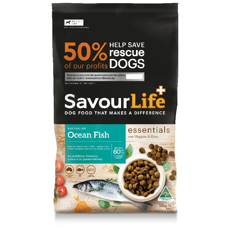 Savourlife Essentials Dry Dog Food Ocean Fish with Veggies & Rice 15kg<3 <3 <3