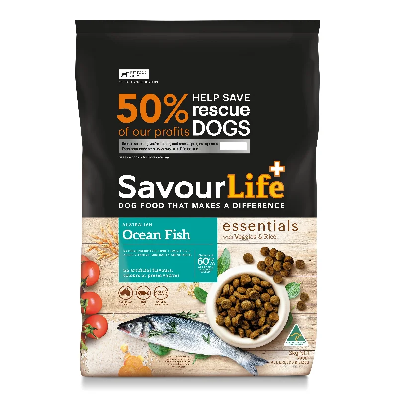 Savourlife Essentials Dry Dog Food Ocean Fish with Veggies & Rice 3kg<3 <3 <3