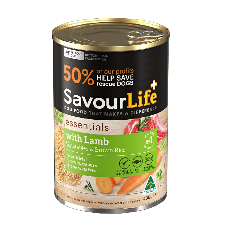 Savourlife Essentials Lamb with Vegetables & Rice Adult Dog Wet Food 400g<3 <3 <3