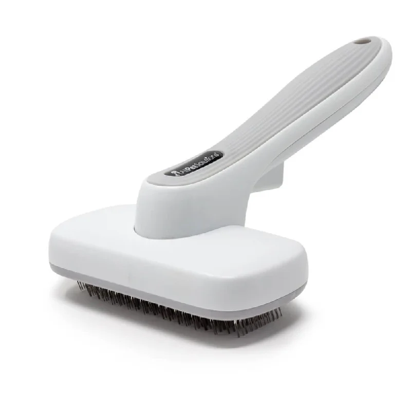 Self-Cleaning Slicker Brush for Dogs & Cats - Grey