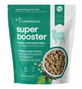 SmallBatch Freeze-Dried Super Booster Meal Topper & Treat for Dogs & Cats - Lamb Bites 7oz Bag