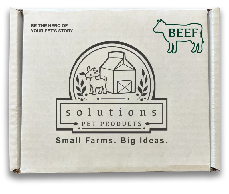 Solutions Raw Frozen Dog Food Beef Recipe 1oz Sliders 3lb Box