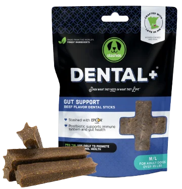 Stashios Dental + Gut Support Dog Chews Beef Flavored MED/LRG