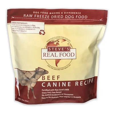 Steve's Freeze Dried Dog Food - Beef Diet - 1.25lb Bag