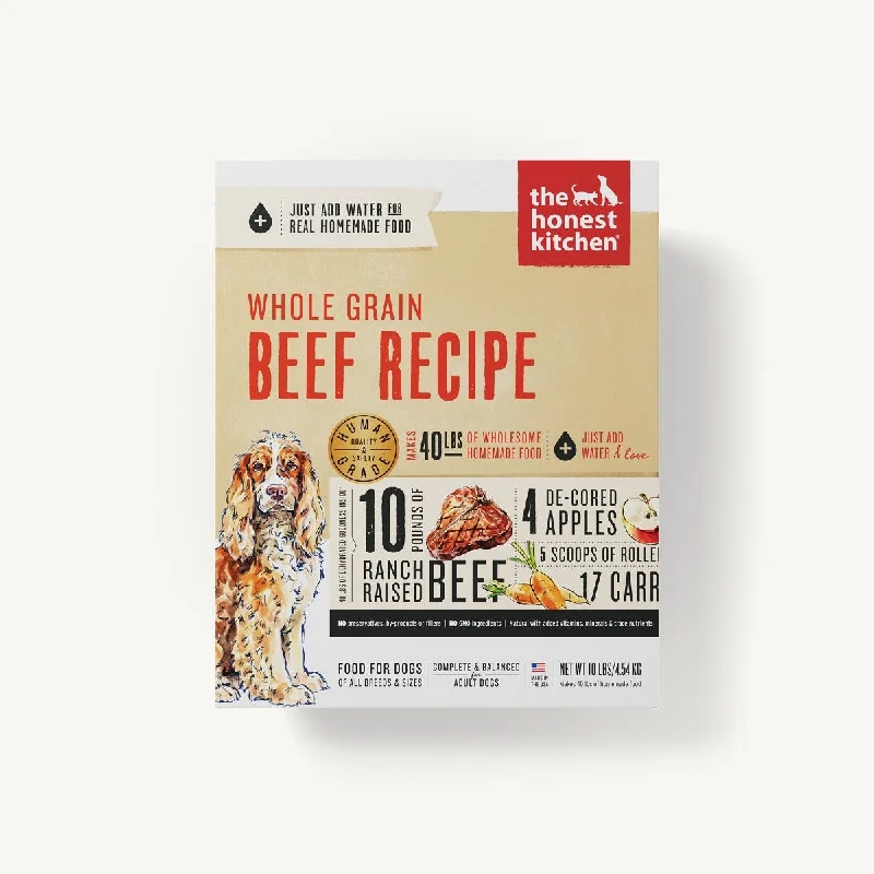 The Honest Kitchen Dehydrated Dog Food Whole Grain Beef Recipe