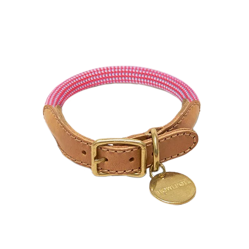 We are Tight: Dog Rope Collar, Flamingo