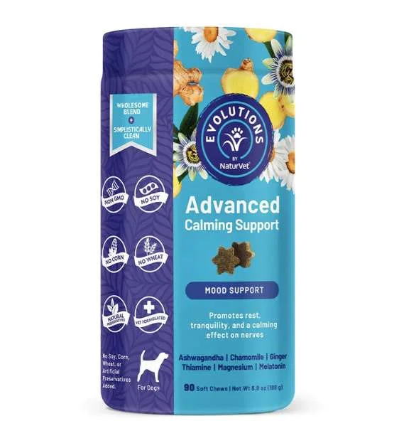 NaturVet Evolutions Advanced Calming Support Soft Chew Dog Supplement (90 Count)