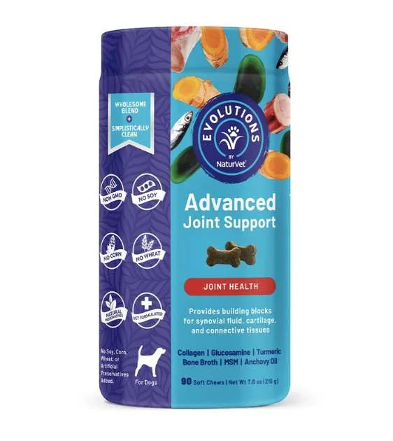 NaturVet Evolutions Advanced Joint Support Soft Chew Dog Supplement (90 Count)