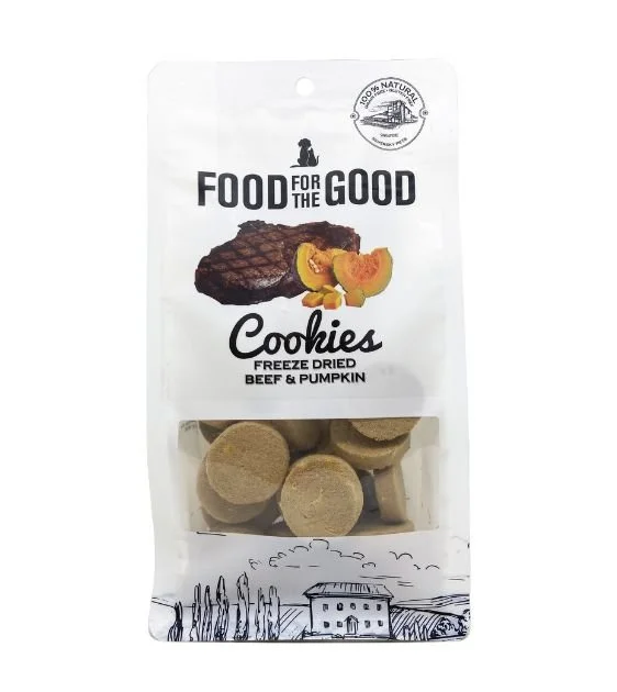 Food For The Good Freeze Dried Cat & Dog Treats (Beef & Pumpkin Cookies)