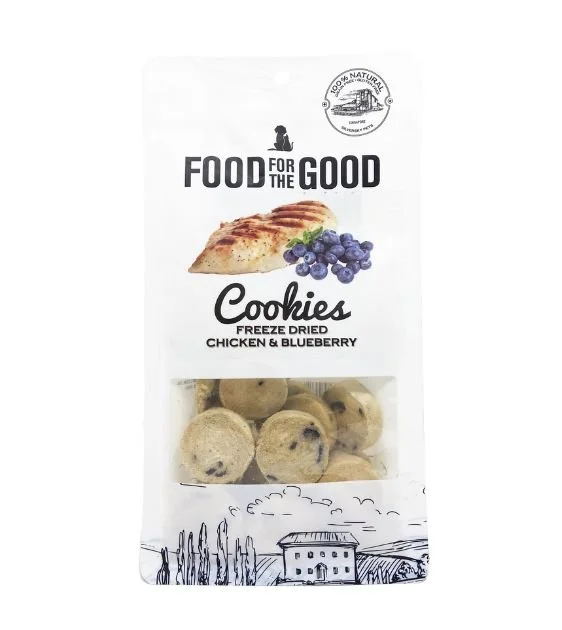 Food For The Good Freeze Dried Cat & Dog Treats (Chicken & Blueberry Cookies)