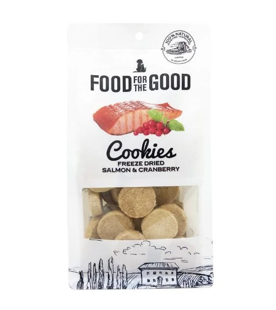 Food For The Good Freeze Dried Cat & Dog Treats (Salmon & Cranberry Cookies)