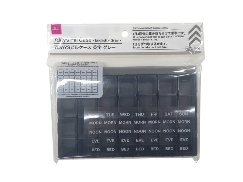 Seven Days Pill Case English Grey