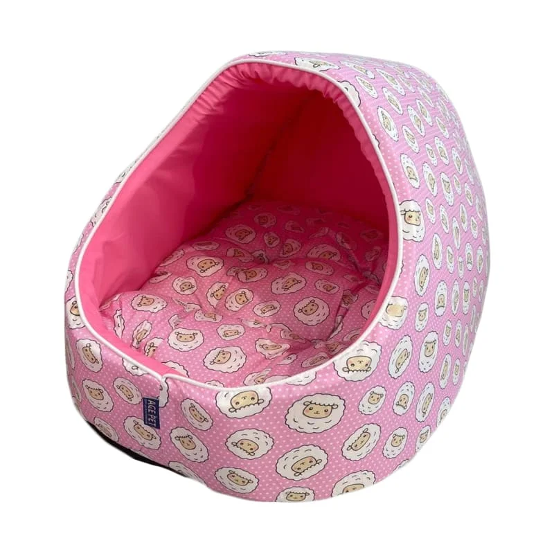 ACE PET Counting Sheeps Pink Igloo Dog Bed