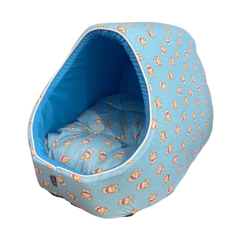 ACE PET Dog Blue Igloo Dog Bed