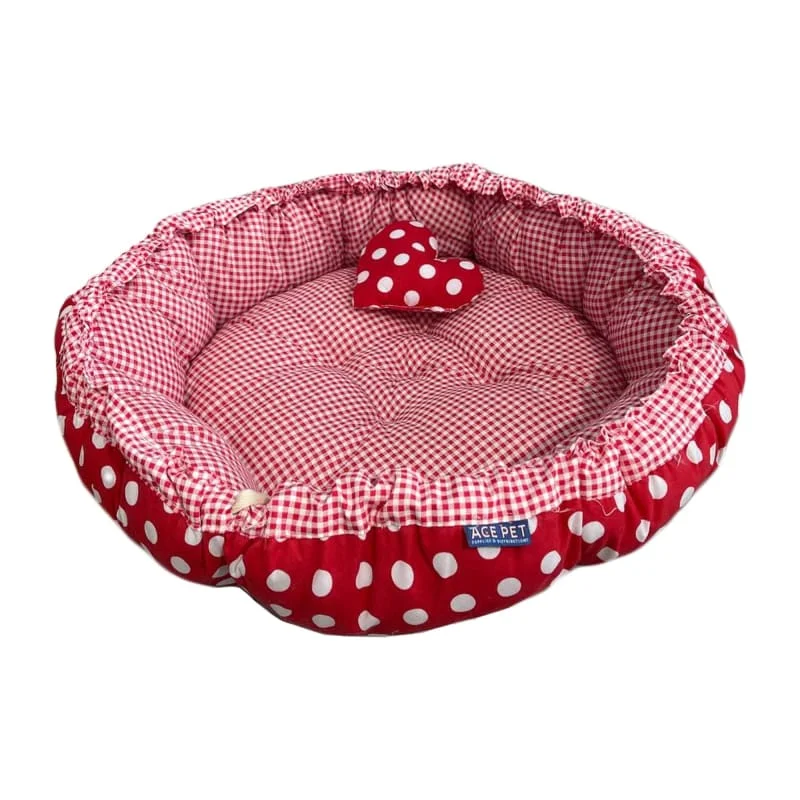 ACE PET Polkadot Cupcake Dog Bed (2 Sizes)