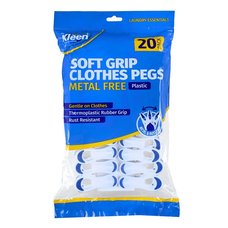 Soft Grip Clothes Pegs, 20pk