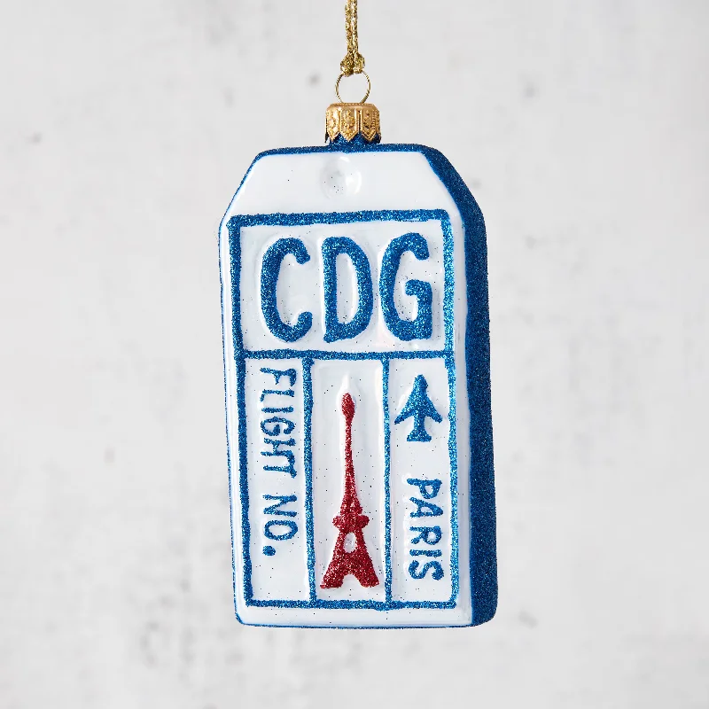 CDG Luggage Tag Christmas Tree Ornament