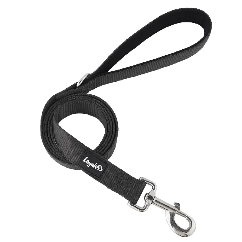 Loyal.D Fix.D Comfort Black Dog Leash (Neoprene Handle)