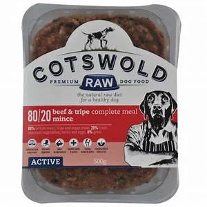 Cotswold Raw Active 80/20 Adult Working Dog Beef and Tripe Mince 500g