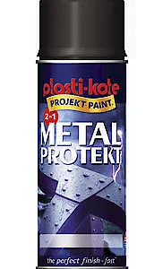 Plasti-Kote Metal Protekt Spray Gloss Black 400 Ml