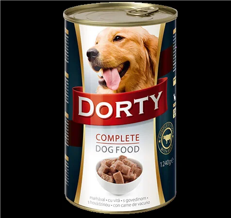 DORTHY CANNED COMPLETE DOGFOOD WITH BEEF 1240GRX12 IN CTN