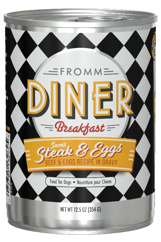 Fromm Diner Breakfast Sam's Steak & Eggs Beef & Eggs Recipe in Gravy for Dogs