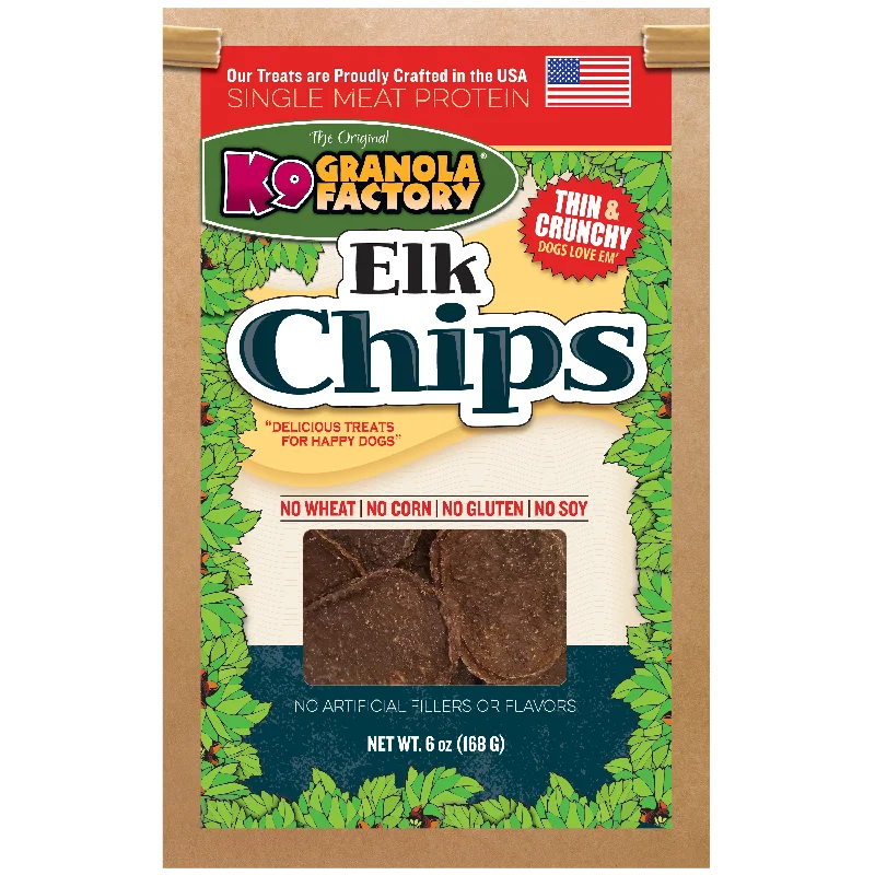 K9 Granola Factory Chip Collection Elk Chips Dog Treats, 5oz