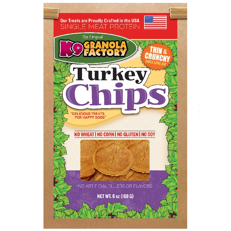 K9 Granola Factory Chip Collection Turkey Chips Dog Treats, 6oz