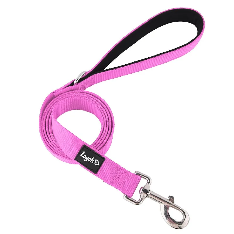 Loyal.D Fix.D Comfort Hot Pink Dog Leash (Neoprene Handle)