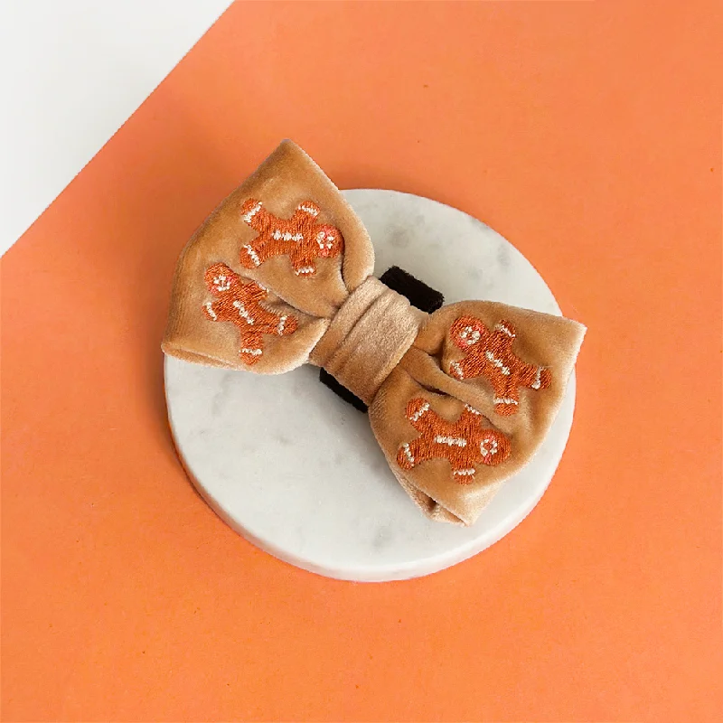 Luxe Velvet Bow Tie - Gingerbread Treats