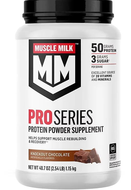 Muscle Milk Pro Series Protein Powder Supplement, Knockout Chocolate (40.7 oz.)