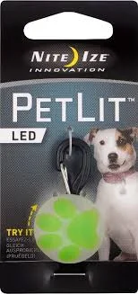 NiteIze LED Collar Light Lime Paw