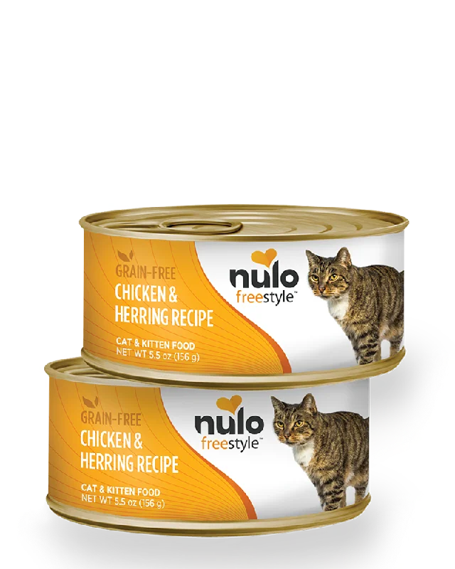 Nulo Freestyle Chicken & Herring Grain-Free Paté Wet Cat Food 5.5oz