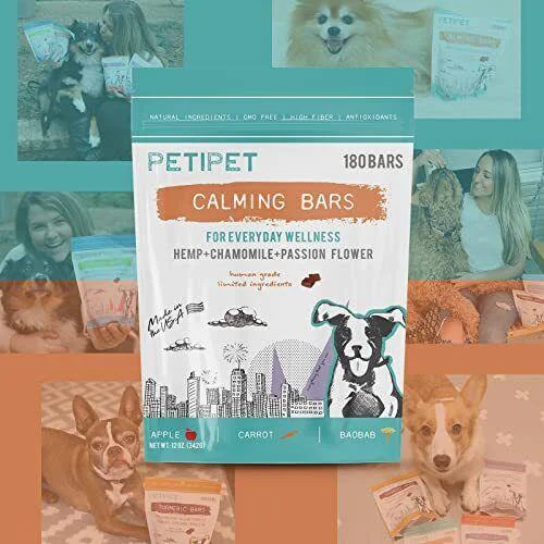 PetiPet Calming Bars Everyday Wellness Dog Treat 4oz