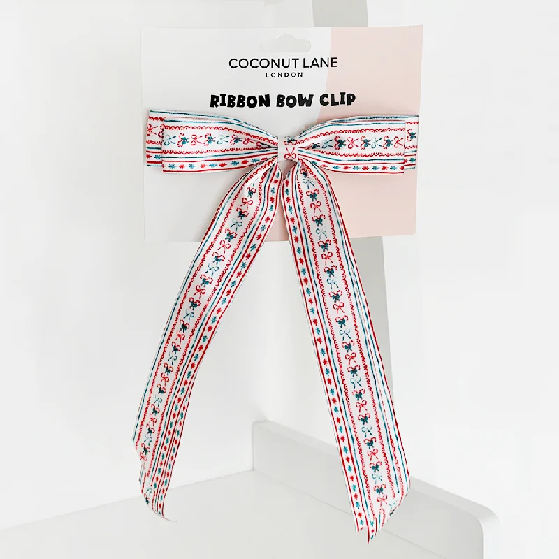 Let It Bow Ribbon Bow Clip - By Coconut Lane